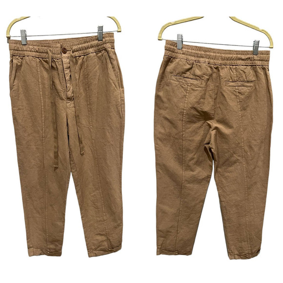 NWT ALEX MILL Sam Pull-On Linen Blend Pants (6) - Picture 2 of 6